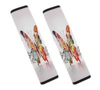 Music Butterfly Car Seat Belt Cover Soft Comfortable Shoulder Seatbelt Pads Cover Seat Belt Pad for Suitable for Car Interior Accessorie