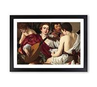 Music by Caravaggio Framed Print | A2 Black Framed Wall Art | Ready to Hang | Modern Music Picture | Living Room Bedroom Lounge Office