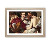Music by Caravaggio Framed Print | A2 Oak Framed Wall Art | Ready to Hang | Modern Music Picture | Living Room Bedroom Lounge Office