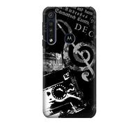 Music Cassette Note Case Cover For Motorola One Macro, Moto G8 Play