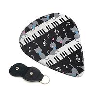 music cat Printed Guitar pick Guitar Plectrums for Acoustic Guitar Electric Guitar Bass Guitar - Guitar Accessories - 6 Pack 0.46mm