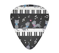 music cat Printed Guitar Picks Personalized Guitar Plectrums 12 Pcs For Acoustic Guitar Electric Guitar And Bass Bulk Guitar Pick One Size