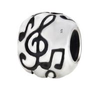 Music Charm 925 Sterling Silver Note Piano Bead Heart Love Anniversary Pendant for Pandora Charm Bracelet