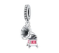 Music Charm Fit for Pandora Bracelet,925 Sterling Silver Charms for Women Bracelets Original Bead Gift for Her