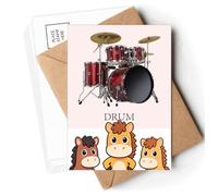 Music Classical Musical Instrument Drum Postcards Envelopes Cards Mailing Year Horse