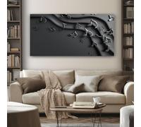 Music Clef Sheet Wall Art for Living Room Abstract Musician Large Canvas Wall Art 60x120 cm Pictures for Bedroom Home Office Decoration with Wooden Frame Ready to Hang