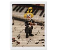 Music Clown Diamond Art Kits for Adults 12"x16" DIY Diamond Painting Kit for Beginners Gem Art Painting with Round Full Drill Diamonds DIY Paint Paintings for Home Wall Decor Gift