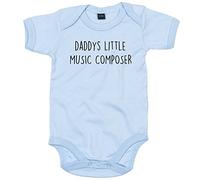 Music Composer Baby Body Suit Daddys Little Newborn Babygrow Blue with Black Print 9-12 Months