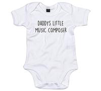 Music Composer Baby Body Suit Daddys Little Newborn Babygrow White with Black Print 6-9 Months