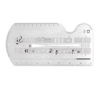 Music Composer Template Ruler, Plastic Music Stencil, Notes & Symbols Stencils, Drawing Tool, Song Writer's Composing Template Stencil, with Staff Lines, Notes and Curved Edge for Slurs and Phrasing