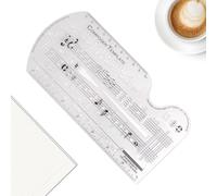 Music Composing Stencil, Music Staff Drawing Ruler, Song Drafting Symbols Ruler Tool Stencil Accessories for Composition Staff Notes Creation Writing