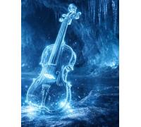 Music Composition Notebook: Ice Violin Theme: Staff paper notebook for songwriting, musical notation, and creative compositions