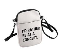 Music Concerts Gift I'd Rather Be At A Concert Crossbody bag Country Concert Gift Music Concert Lover Gift (at concert B UK)