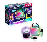 Music Creator Mini Wireless Karaoke Machine for Kids - Portable Bluetooth Speaker with 2 Wireless Microphones, 11 LED Light Effects, Voice-Changing Modes & Disco Ball Projector - Sing & Party Anywhere