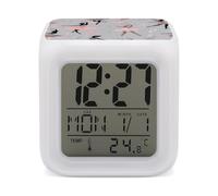 Music Dance Ballet Dancer Digital Alarm Clock Bedside Decor Night Light