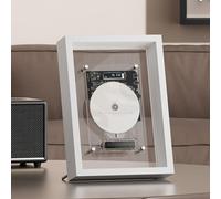 Music Decorative Photo Frame with Remote Control, Wall-Mountable CD Player, Bluetooth 5.0 and 3.5mm AUX Output for Home and Office Decor