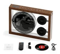 Music Decorative Photo Frame with Remote Control, Wall-Mountable CD Player, Bluetooth/USB/TF Support, Rechargeable with LED Screen for Home or Office