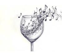 Music Diamond Painting Wine Glass Diamond Art Kits Adults Beginner, DIY Round Full Drill Crystal Art kits, Mosaic Crafts for Adults, Crystal Rhinestone Canvas for Home Wall Decor 18x24 inch, Model494