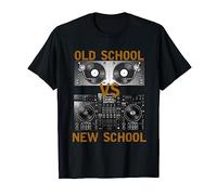 Music DJs Old School VS New School Turntable | DJ Equipment T-Shirt
