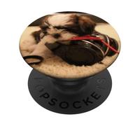 Music Dog Lover - Love at first Bite PopSockets Adhesive PopGrip