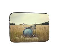 Music Drum in Field Laptop Sleeve for Women Men, 17 Inch Waterproof Laptop Bag Lightweight Notebook Computer Cover Bag