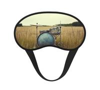 Music Drum in Field Sleep Mask for Side Sleeper Eye Mask for Sleeping Light Blocking Soft Breathable Sleep Eye Mask for Women Men Adjustable Elastic Strap Travel Nap Blackout Eye Shade Cover