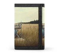 Music Drum in Field Wallet Ultra Slim Minimalist Trifold Wallet Men Wallets Credit Card Holder Sl illfold