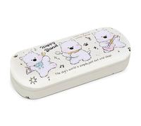 Music Eyeglasses Case for Kids, Cute Glasses Case Fits Most Glasses, Musical Westie Dog Design, Hard Shell Protective Storage for Travel, Home