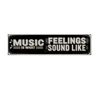 Music Feelings Aluminium Sign 10 * 40cm