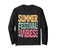 Music Festival Arts Literary Groovy Vintage 1960s 1970s Long Sleeve T-Shirt