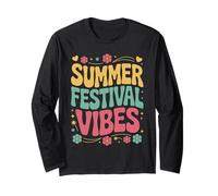 Music Festival Arts Literary Groovy Vintage 1960s 1970s Long Sleeve T-Shirt