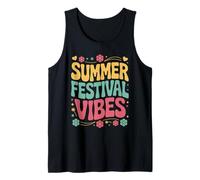 Music Festival Arts Literary Groovy Vintage 1960s 1970s Tank Top