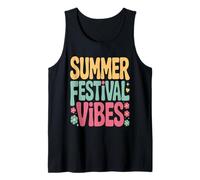 Music Festival Arts Literary Groovy Vintage 1960s 1970s Tank Top