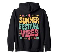 Music Festival Arts Literary Groovy Vintage 1960s 1970s Zip Hoodie
