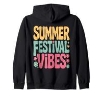 Music Festival Arts Literary Groovy Vintage 1960s 1970s Zip Hoodie