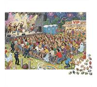 Music Festival Madness Wooden Jigsaw Puzzle Waterproof 1000 Piece Puzzles for Adults Challenging And Brainteasing Games