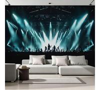 Music Festival Photo Wallpaper for Bedroom Stage Spotlight 3D Small Wall Mural, Removable Peel and Stick Self-Adhesive Wall Decal for Boys Girls Living Room Office Decor 79"x 55"21U-45