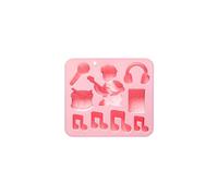 Music Festival Themed Silicone Mold Musical Note, Audio, and Microphone Patterns for Making Fondant, Candy, and Chocolate Cake Decorating Tool