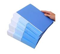 Music File Folder A4 File Folder Display Book 20/30/40/60 Pages Transparent Insert Paper Document Organizer Bag Office School Supplies(1pcs-blue-100pages)
