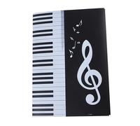 Music File Folder Expand Music Folder Piano Score 4 Pages Plastic Storage Holder A4 Size Chorus Dedicated for Art Students(Black)