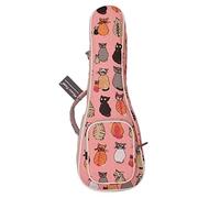 MUSIC FIRST Canvas 23/24 Inch Concert MISS CAT Ukulele Case, Bag, Cover - Original Design
