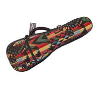 MUSIC FIRST Vintage Style Ukulele Case, Fit for 26/27 inch Concert Ukulele, The Native Pattern, Cotton & Nylon, Unisex, Zipper Closure, Shoulder Strap, 27" L x 9.8" W x 3.4" H