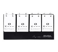 Music Flash Cards, Music Theory Rhythm Flash Cards Note Training Card Music Education Flash Cards Improve Sightreading & Musical Terminalogy for Beginner Music Students, Black Piano Flash Cards