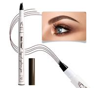 Music Flower Eyebrow Pencil, Chestnut Brow Pencil, Waterproof Brow Pen with 4 Micro-Fork Tip, Smudgeproof Fine Sketch Long Lasting Pen