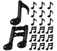 Music Foil Balloon, Pack of 20 Balloons, Musical Decoration, Music Aluminium Balloon, Black, for Music Theme Party, Concert, Birthday, Graduation