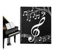 Music Folder Display Book - A4 Folder with 40 Compartments, Spiral Bound Sheet Holder , Document Album with Transparent Case, Durable, Double-Sided Storage
