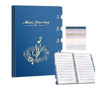 Music Folder for Sheet Music, Musics File Folder A4 20 Pages, Blank Spiral Musics Binder for Sheet and Documents Organizer, Piano Accessories Gift, for Presentation Business Band Choral
