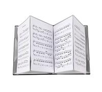 Music Folder, Funight A4 Band Folder 4-Sided Spread Easy Operation 40 Sheets Piano Music Score Holder for Home - Black