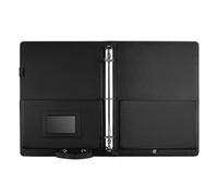 Music Folder - Premium Faux Leather A4 Sheet Music Folder Professional Flat Lying Document for Choir, Band and Orchestra, Anti-Glare Refillable Music Holder for Performances U