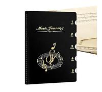 Music Folder - Sheet Folder, Spiral for Standing Pages, Suitable for Letters, Direct Writing from Pages with Removable Name Tag, for Choir Singers, Stage Performance, Black